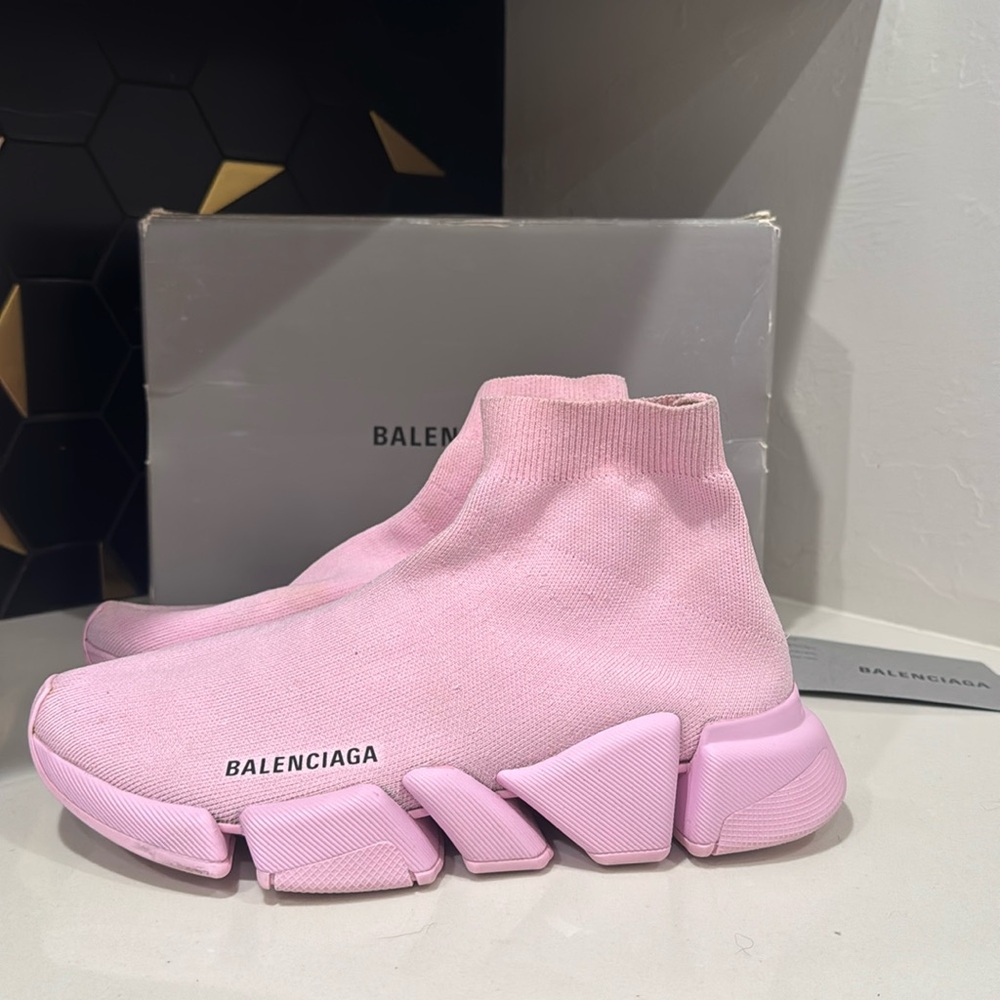 BALENCIAGA Speed 2.0 Pink Sneakers size 10